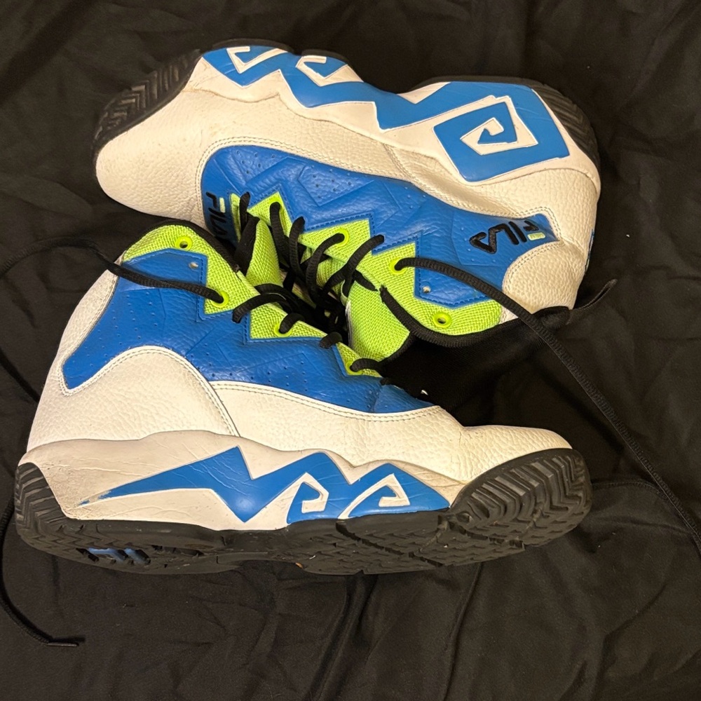 Fila ' Blue and White High-Top Sneakers